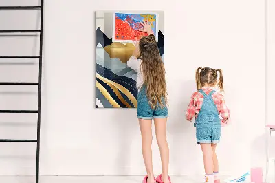 Absztrakt tájkép mintás mágneses fali tábla