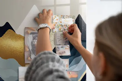 Absztrakt tájkép mintás mágneses fali tábla