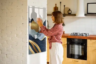 Absztrakt tájkép mintás mágneses fali tábla