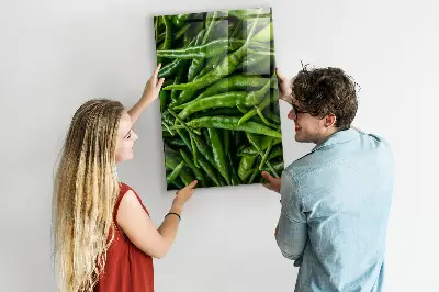 Zöldpaprika alakú fali üzenőtábla