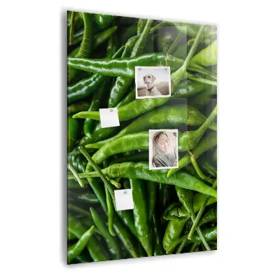 Zöldpaprika alakú fali üzenőtábla
