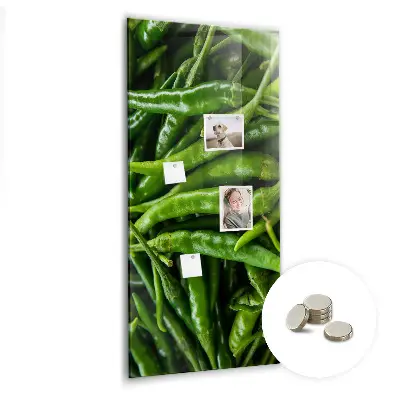 Zöldpaprika alakú fali üzenőtábla