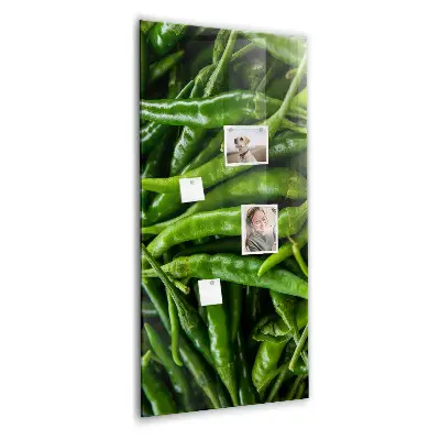 Zöldpaprika alakú fali üzenőtábla