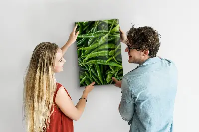 Zöldpaprika alakú fali üzenőtábla