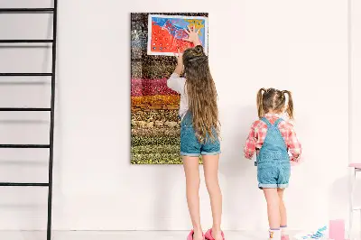 Fali mágneses tábla fűszerek mintával