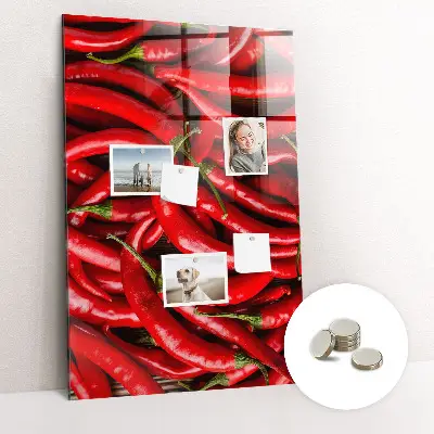 Chili paprika mintás fali üzenőtábla
