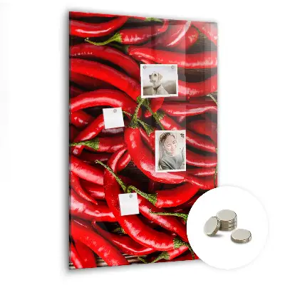 Chili paprika mintás fali üzenőtábla