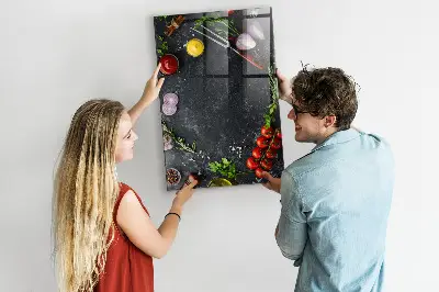 Pizza hozzávalók fali üzenőtábla