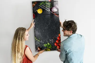 Pizza hozzávalók fali üzenőtábla
