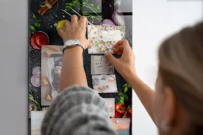 Pizza hozzávalók fali üzenőtábla