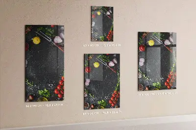 Pizza hozzávalók fali üzenőtábla