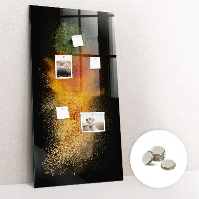 Fali mágneses tábla Fűszerrobbanás mintával