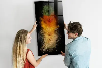 Fali mágneses tábla Fűszerrobbanás mintával