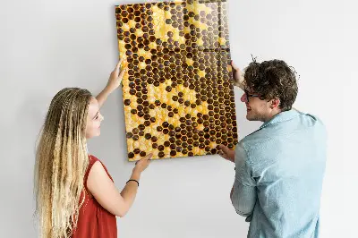 Méhsejt mintás mágneses fali tábla