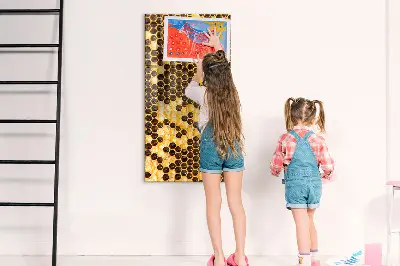 Méhsejt mintás mágneses fali tábla