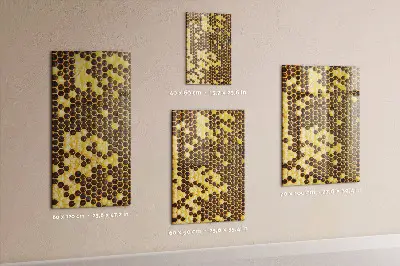 Méhsejt mintás mágneses fali tábla