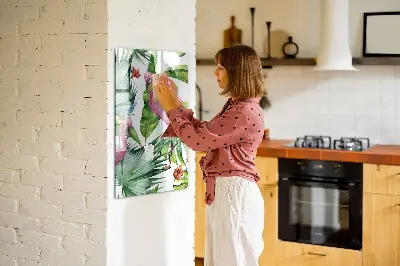 Flamingó mintás mágneses fali tábla