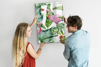 Flamingó mintás mágneses fali tábla