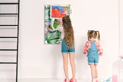Flamingó mintás mágneses fali tábla
