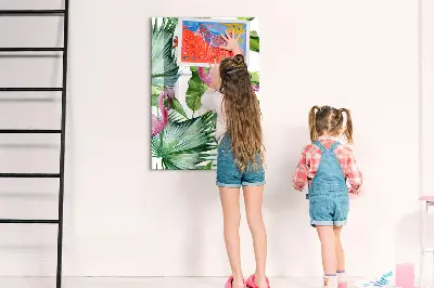 Flamingó mintás mágneses fali tábla