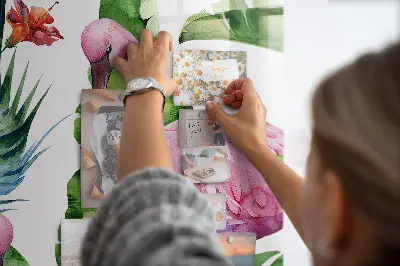 Flamingó mintás mágneses fali tábla