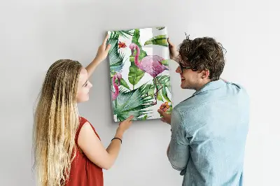 Flamingó mintás mágneses fali tábla