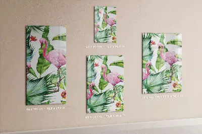 Flamingó mintás mágneses fali tábla