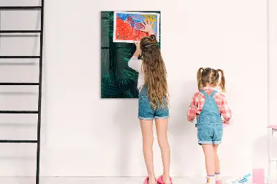 Trópusi levelek mintás mágneses fali tábla