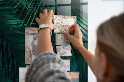 Trópusi levelek mintás mágneses fali tábla