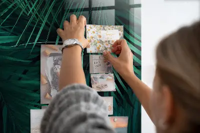 Trópusi levelek mintás mágneses fali tábla