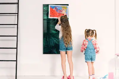 Trópusi levelek mintás mágneses fali tábla