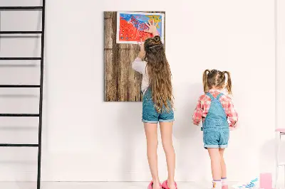 Fali mágneses tábla fa textúrával