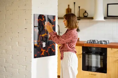 Vulkánláva mágneses fali tábla
