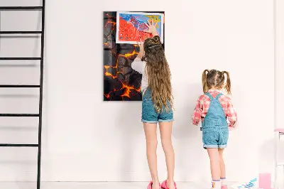 Vulkánláva mágneses fali tábla