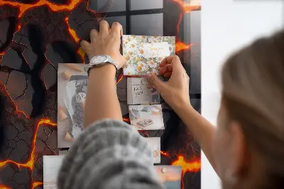 Vulkánláva mágneses fali tábla