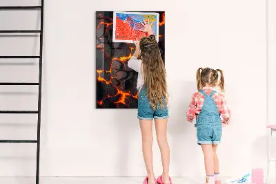 Vulkánláva mágneses fali tábla