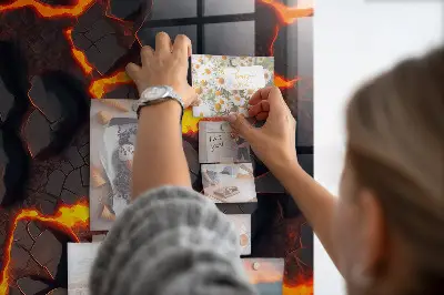 Vulkánláva mágneses fali tábla