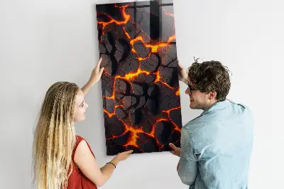 Vulkánláva mágneses fali tábla