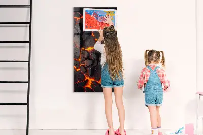 Vulkánláva mágneses fali tábla