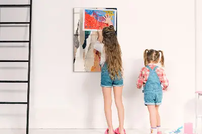 Absztrakt foltok mintás fali mágneses tábla