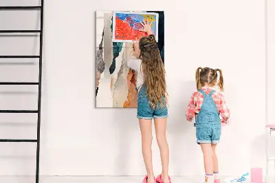 Absztrakt foltok mintás fali mágneses tábla