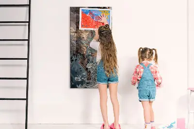 Márványmintás fali üzenőtábla