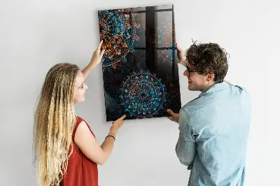 Dekoratív mandala mintás fali üzenőtábla