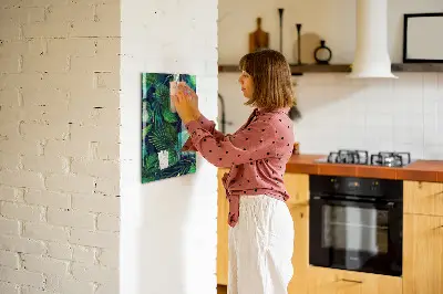 Egzotikus nagy levelek mintás fali mágnestábla