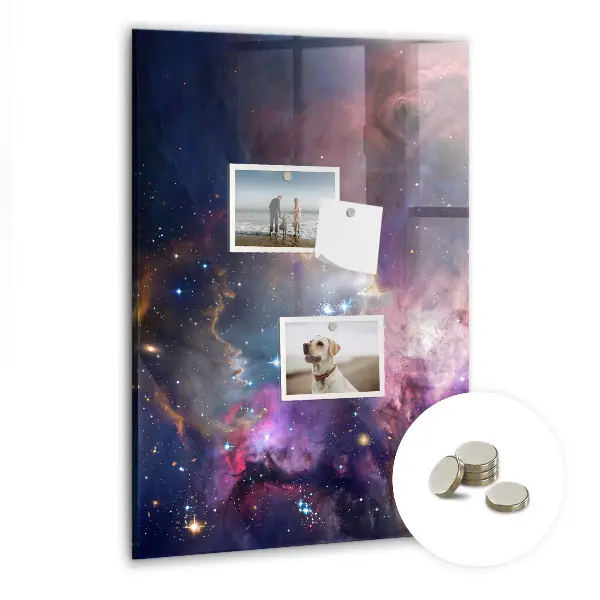 Mágneses fali tábla Galaxis űr mintával