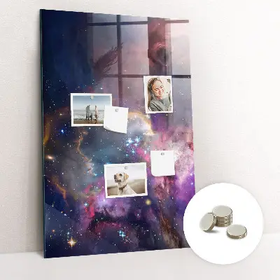 Mágneses fali tábla Galaxis űr mintával