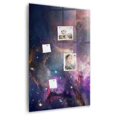 Mágneses fali tábla Galaxis űr mintával
