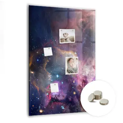 Mágneses fali tábla Galaxis űr mintával