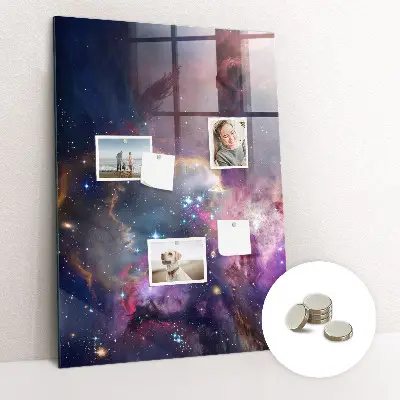 Mágneses fali tábla Galaxis űr mintával