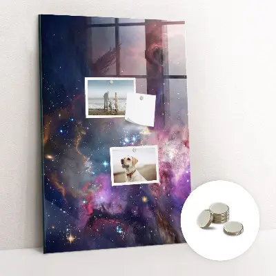 Mágneses fali tábla Galaxis űr mintával